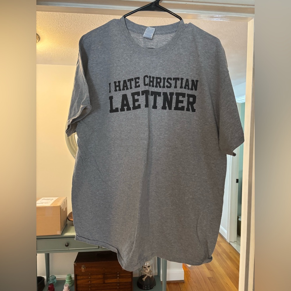 I hate Christian Laettner gray tshirts size x-large